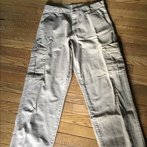 Khaki Cargo Casual Pants